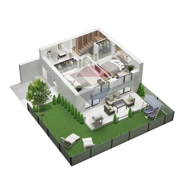 Duplex cu 3 camere cu Teren 91.5 Mp în Odăi
