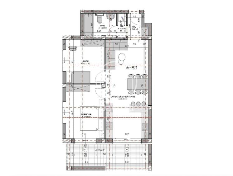 Apartament cu 3 camere în Cristian