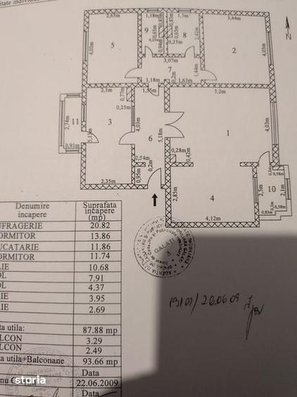 Apartament cu 3 camere în Țiglina 1