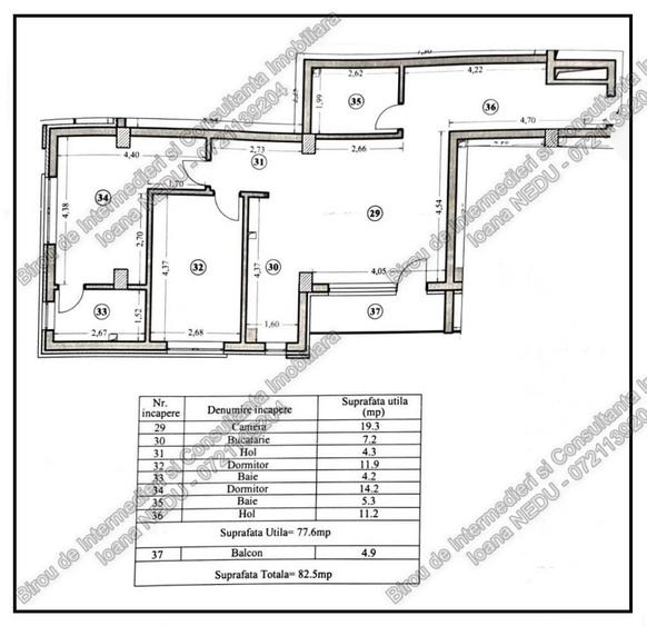 Apartament cu 3 camere decomandat în Kamsas