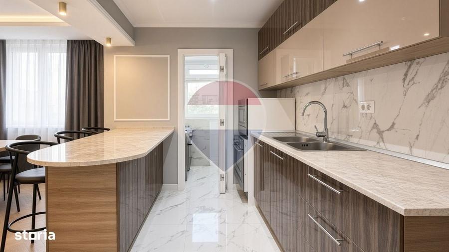 Apartament cu 3 camere, mobilat în Faleza Nord