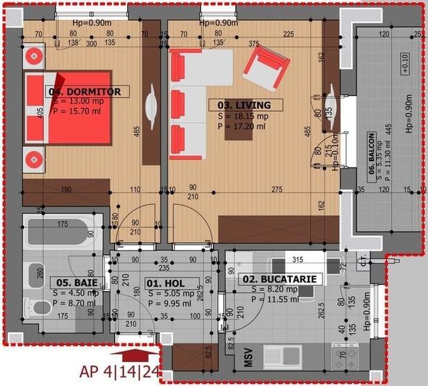 Apartament cu 2 camere în Progresul