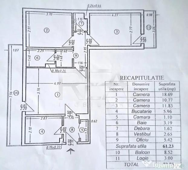 Apartament cu 3 camere semidecomandat în Drumul Taberei