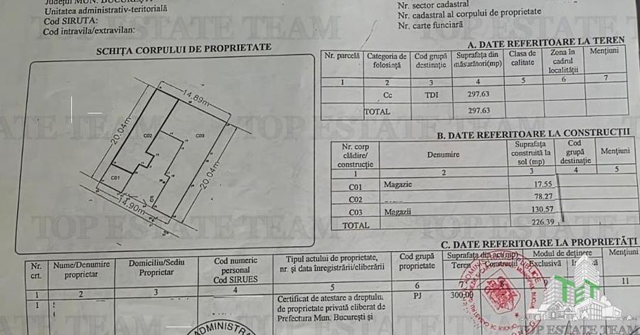 Casă individuală cu 4 camere cu Canalizare în Bucureștii Noi