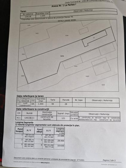 Casă cu 3 camere în Bucești