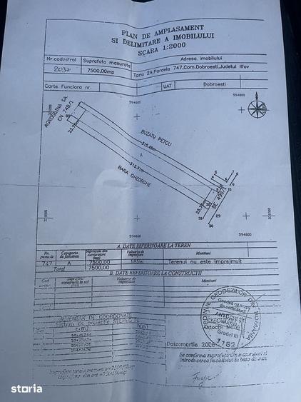 Teren de 7500 mp, în Dobroești