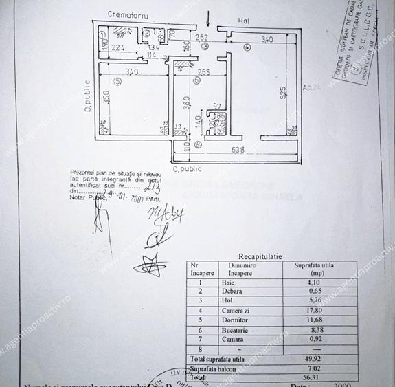 Apartament cu 2 camere decomandat în Micro 21
