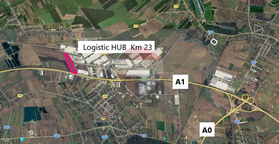 Teren Construcții intravilan de 93000 mp, în Bolintin-Deal
