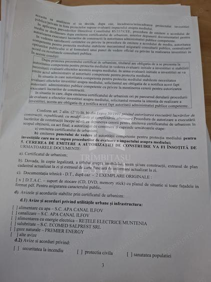 Teren de 2500 mp, în Cornetu