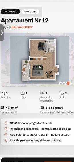 Apartament cu 2 camere în Giroc