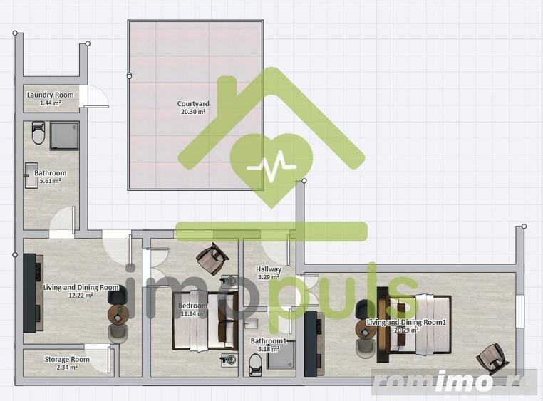 2 apartamente STUDIO pe Eugeniu de Savoya ? - 11