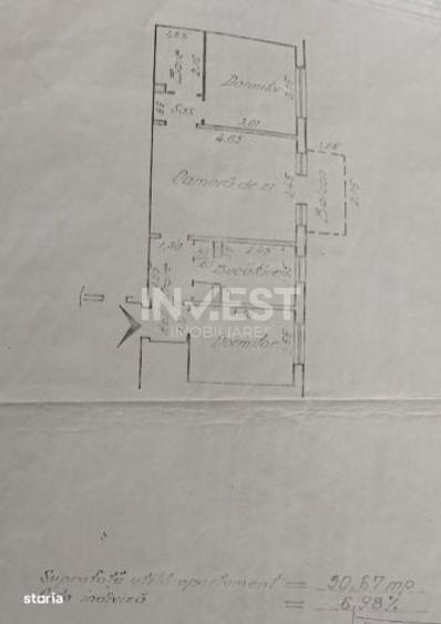 Apartament cu 3 camere semidecomandat în Mircea cel Bătrân
