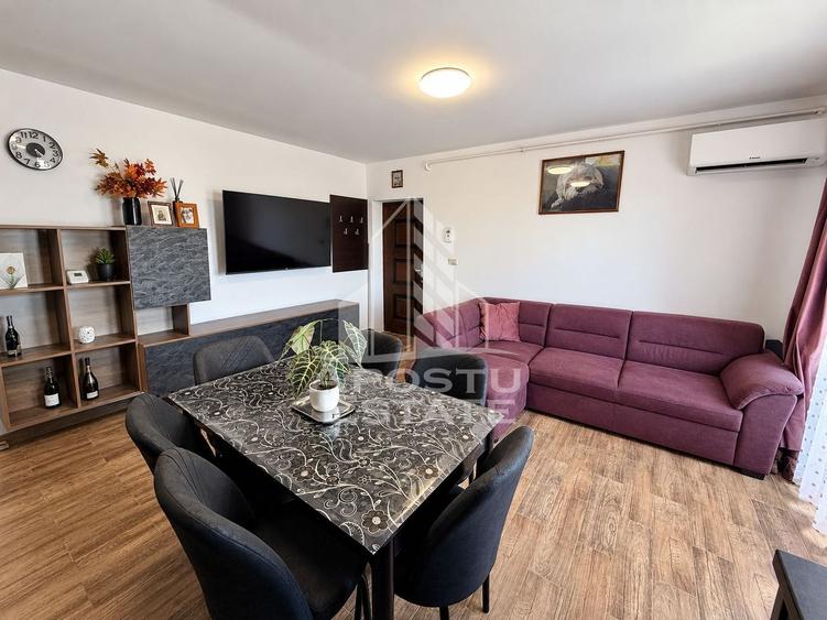 Apartament cu 2 camere semidecomandat, mobilat în Giroc