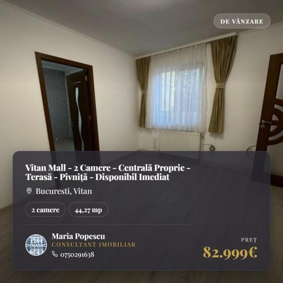 Apartament cu 2 camere semidecomandat, mobilat în Vitan