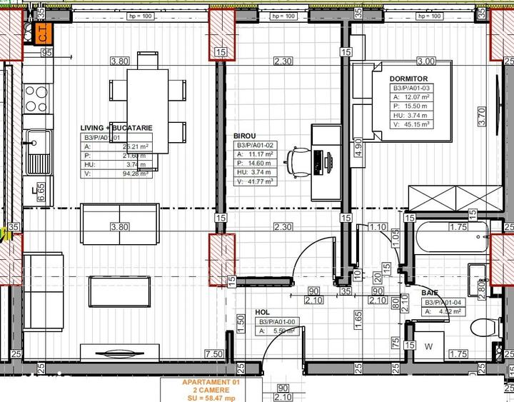 Apartament cu 2 camere în Inel II