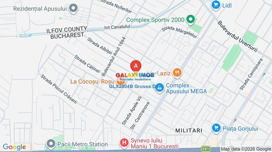 Apartament cu 4 camere decomandat, mobilat în Militari