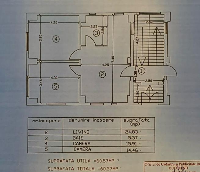 Apartament cu 3 camere decomandat, mobilat în Bucureștii Noi