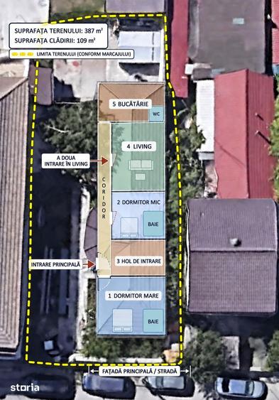 Casă cu 3 camere cu Canalizare în Inel II