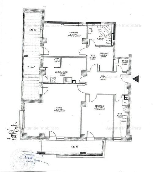 Apartament cu 3 camere decomandat, mobilat în Antiaeriană