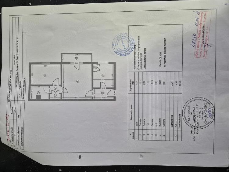 Apartament cu 2 camere semidecomandat în Central