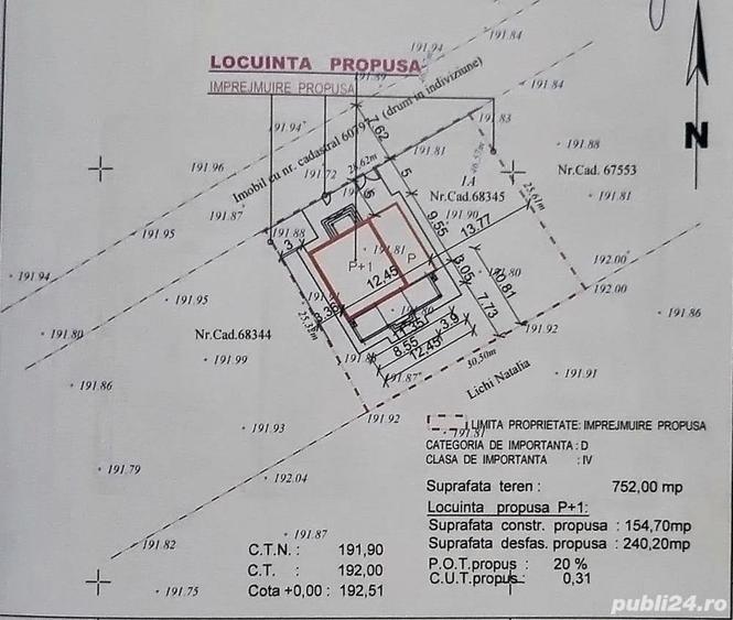 Teren de 752 mp, în Bogdan Vodă