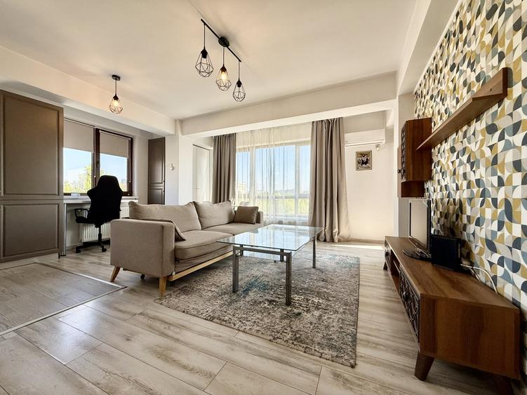 Apartament cu 2 camere semidecomandat, mobilat în Jiului