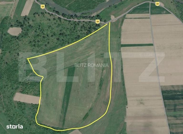 Teren agricol, 24.6 ha, zona Craciunelu de Jos