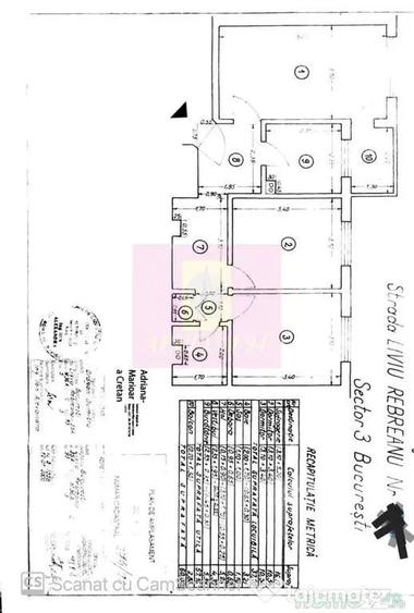 Apartament cu 3 camere decomandat în Liviu Rebreanu