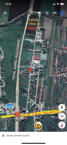Teren de 3400 mp, în Centura