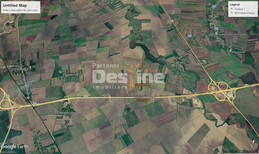 Teren agricol extravilan de 41225 mp, în Dumbrava