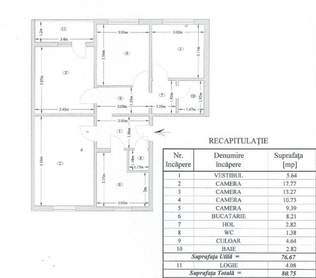 Apartament cu 4 camere decomandat în Drumul Taberei