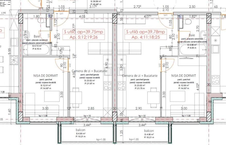 Apartament cu 2 camere decomandat în Botizului