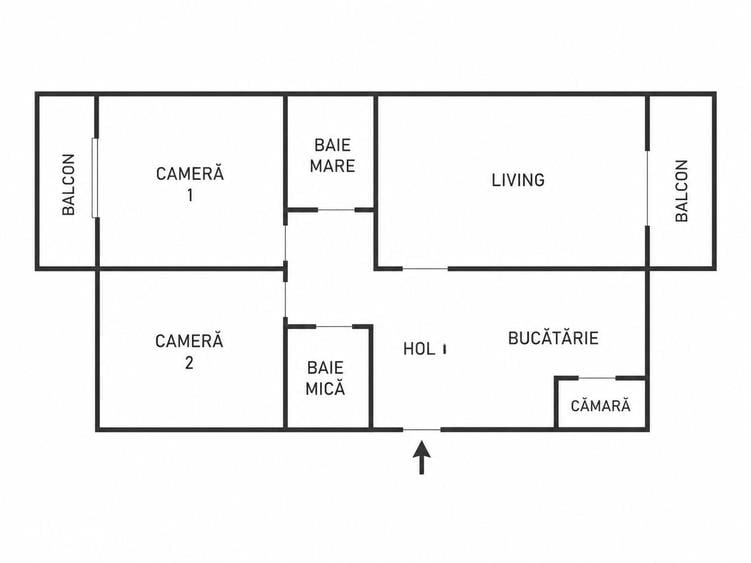 Apartament cu 3 camere decomandat în Plopilor