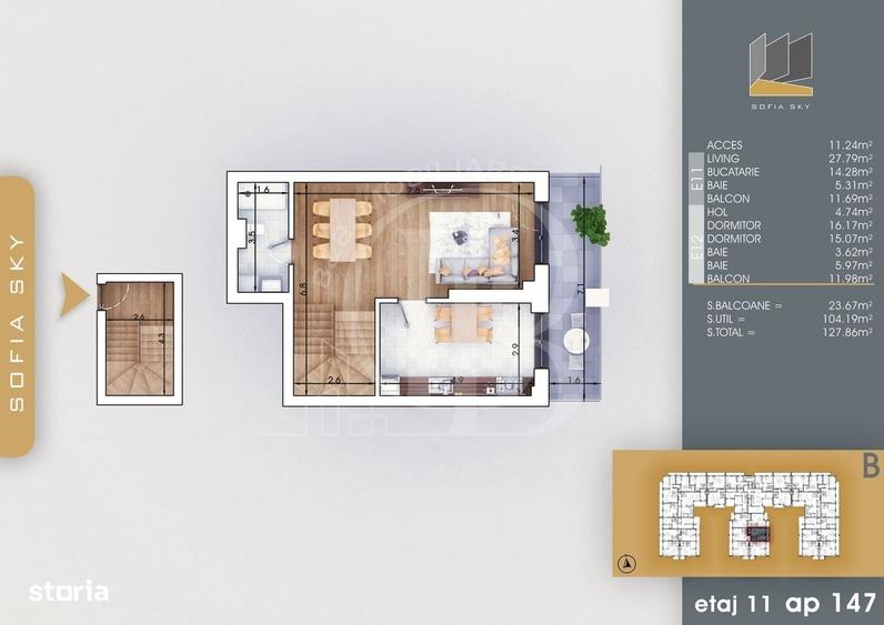 Duplex 3 camere Bloc Finalizat 7min Metrou Th. Pallady - 7