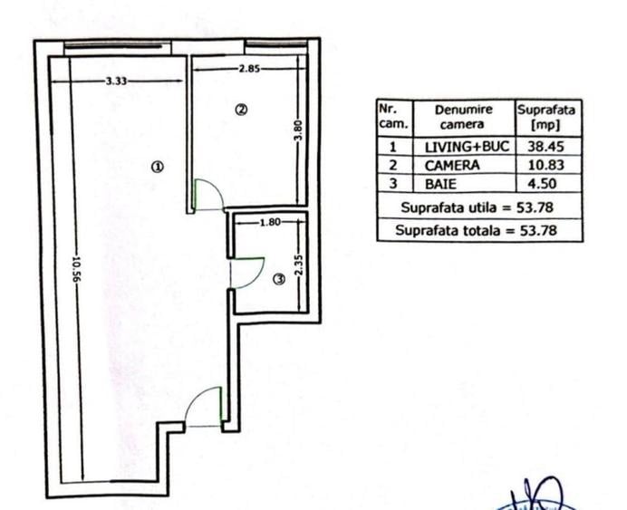 Apartament cu 2 camere decomandat, mobilat în Eminescu