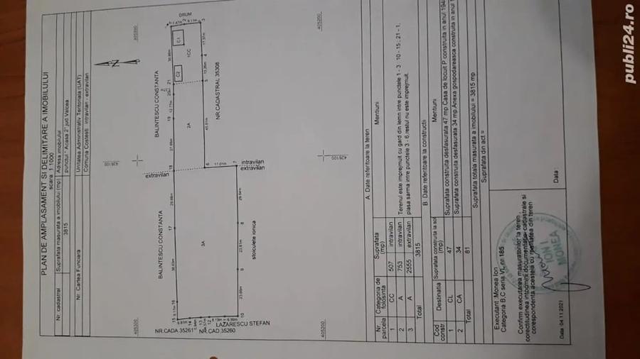 Casă cu 2 camere în Costești