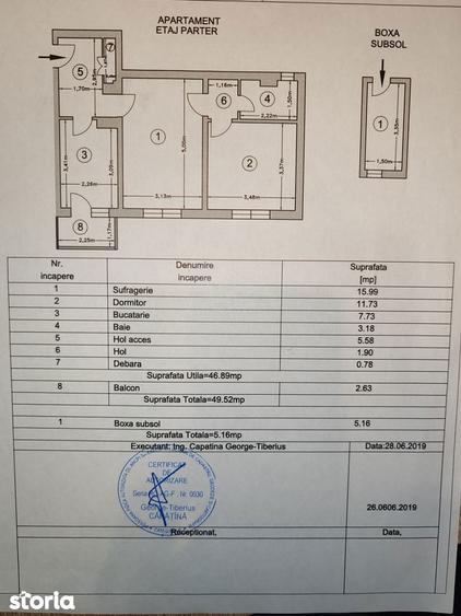 Apartament cu 2 camere semidecomandat în Negru Vodă