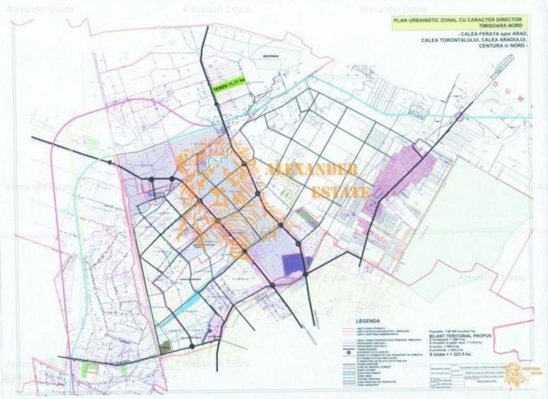 Teren Construcții extravilan de 117100 mp, în Aradului