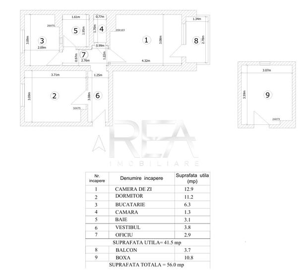 2 camere Floreasca decomandat, centrală, et. 2, renovat, boxă - 10