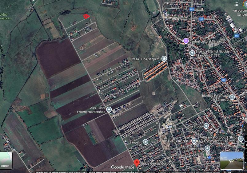 Teren Construcții intravilan de 442 mp, în Sânpetru