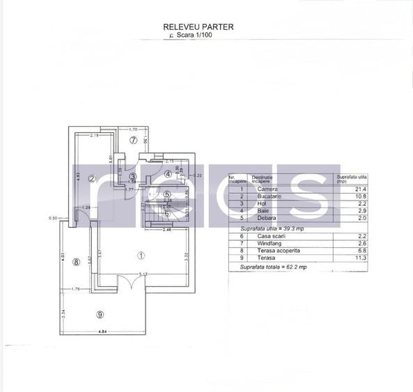 Casă cu 3 camere cu Teren 374 Mp în Băneasa