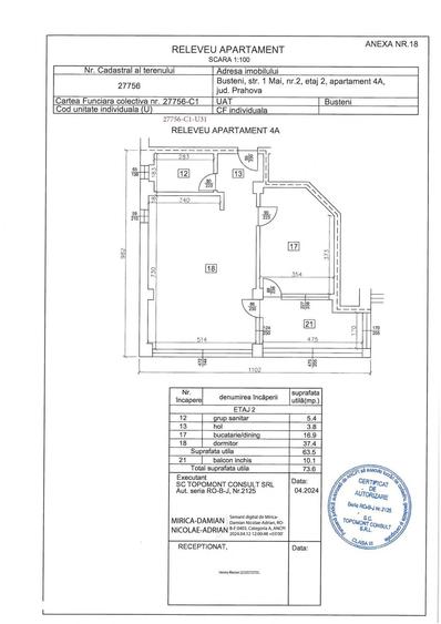 Apartament cu 2 camere în Central
