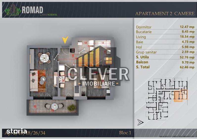 Apartament cu 2 camere în Theodor Pallady