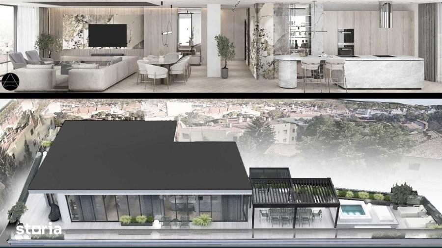Penthouse, 134mp, terasa panoramica de 125mp cu jacuzzi, zona Central - 7