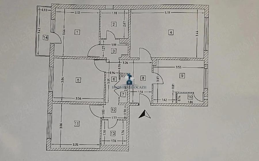 Apartament cu 4 camere decomandat în Giurgiului