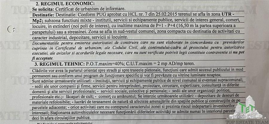 Teren Construcții intravilan de 3530 mp, în Chiajna