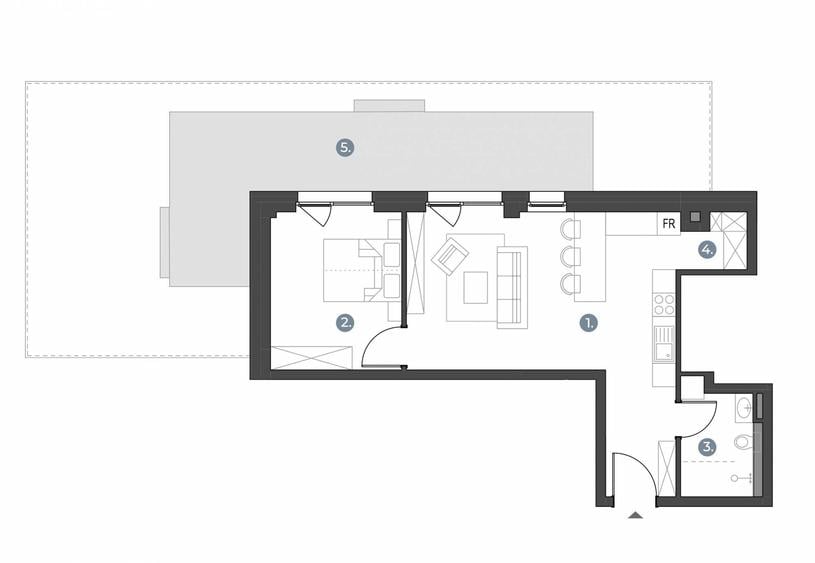 Apartament cu 3 camere decomandat în Bună Ziua