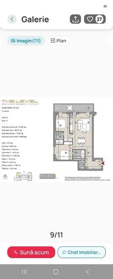 Apartament cu 3 camere semidecomandat în Străulești