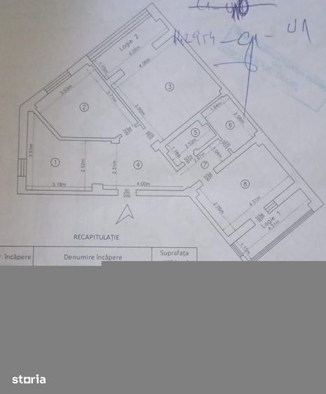Apartament cu 3 camere semidecomandat în Mircea cel Bătrân
