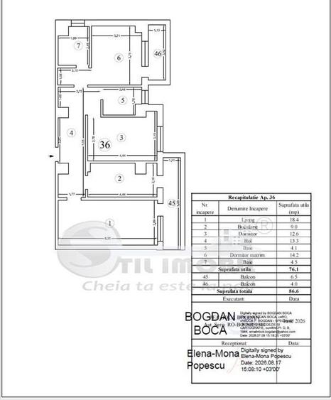 Apartament cu 3 camere decomandat în Galata